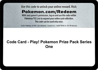 Code Card - Play! Pokemon Prize Pack Series One