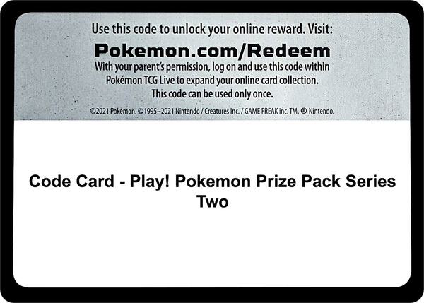 Code Card - Play! Pokemon Prize Pack Series Two