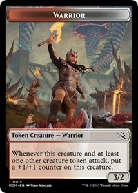 Warrior // Dinosaur Double-Sided Token - March of the Machine - Magic: The Gathering card