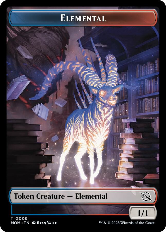Elemental (0009) // Emblem - Teferi's Talent Double-Sided Token
