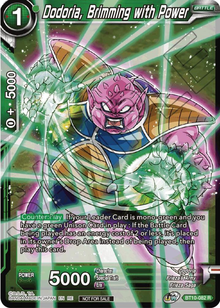 Dodoria, Brimming with Power (Championship Selection Pack 2023 Vol.1) #BT10-082 — Tournament Promotion Cards