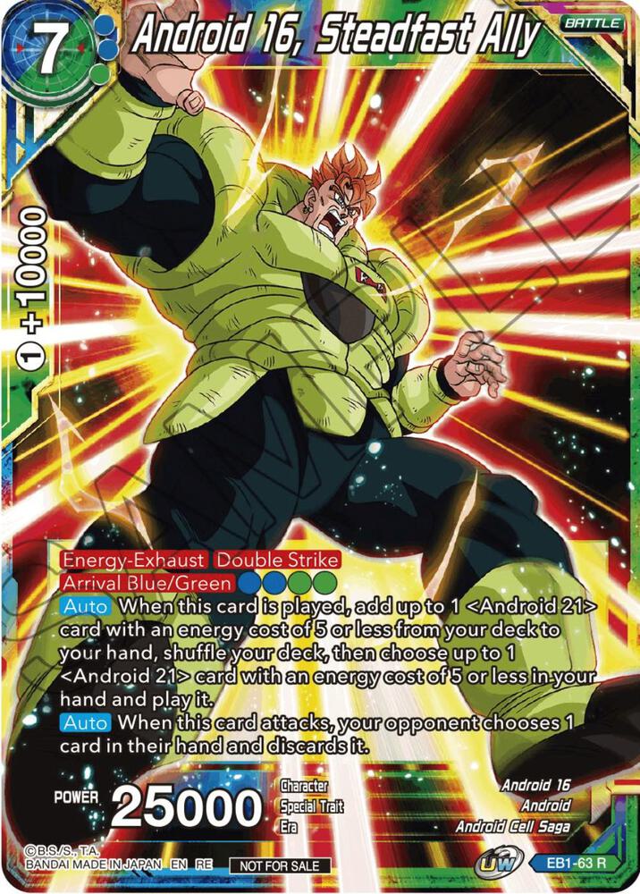Android 16, Steadfast Ally (Championship Selection Pack 2023 Vol.1) #EB1-63 — Tournament Promotion Cards