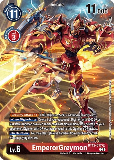 EmperorGreymon (Alternate Art) Across Time card price