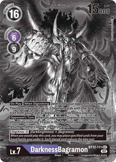 DarknessBagramon (Alternate Art) (Black & White) Across Time card price
