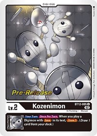 Kozenimon - Across Time Pre-Release Cards - Digimon card