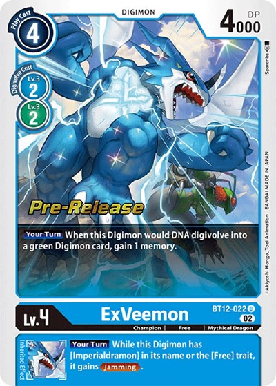 ExVeemon Across Time Pre-Release Cards card price