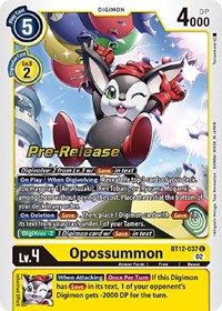 Opossummon - Across Time Pre-Release Cards - Digimon card