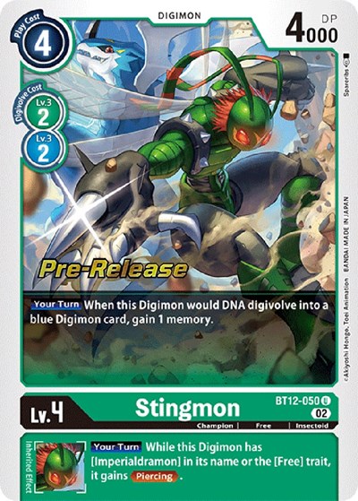Stingmon Across Time Pre-Release Cards card price