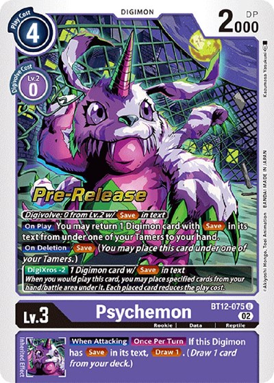 Psychemon Across Time Pre-Release Cards card price