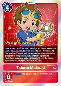 Takato Matsuki - Across Time Pre-Release Cards - Digimon card
