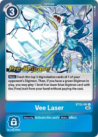 Vee Laser - Across Time Pre-Release Cards - Digimon card