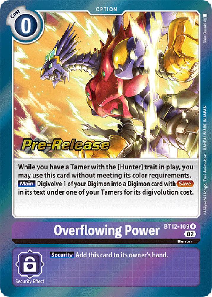 Overflowing Power - Across Time Pre-Release Cards - Digimon Card Game -  TCGplayer.com
