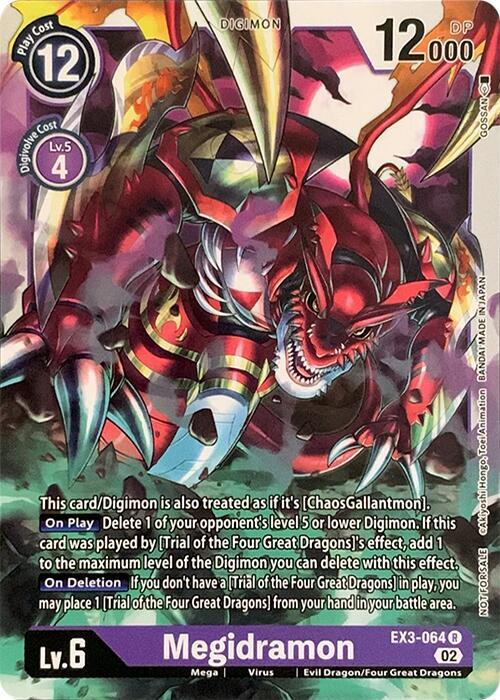 Megidramon EX3-064 R card