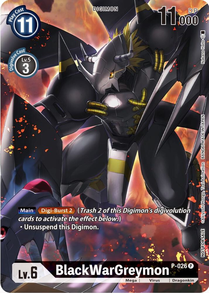 BlackWarGreymon P 026 Winner Pack Across Time digimon card