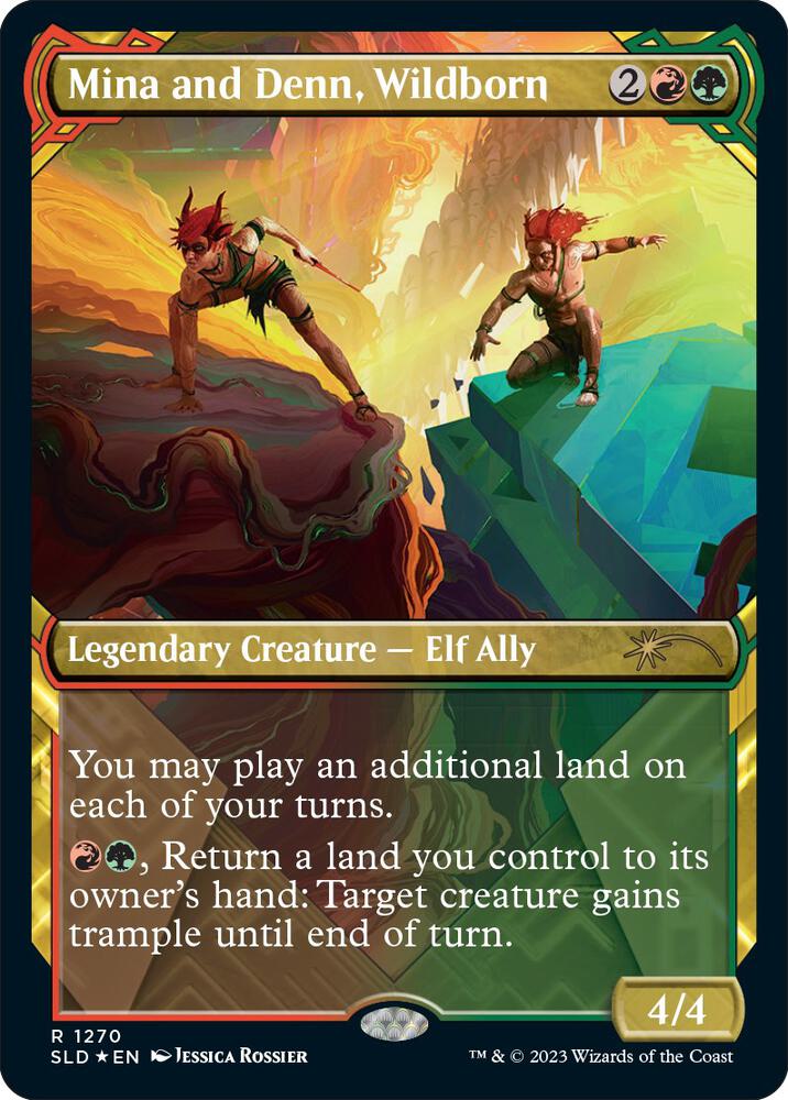 Mina and Denn, Wildborn (Halo Foil) - Secret Lair Drop Series