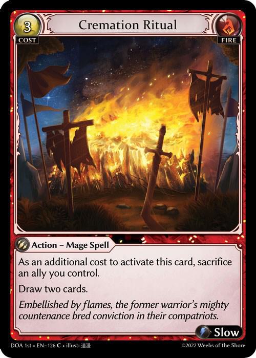 Cremation Ritual - Dawn of Ashes 1st Edition - Grand Archive TCG