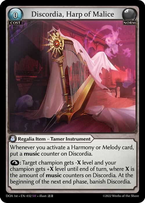 Discordia, Harp of Malice - Dawn of Ashes 1st Edition - Grand