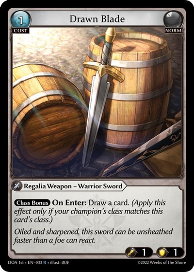 Drawn Blade card