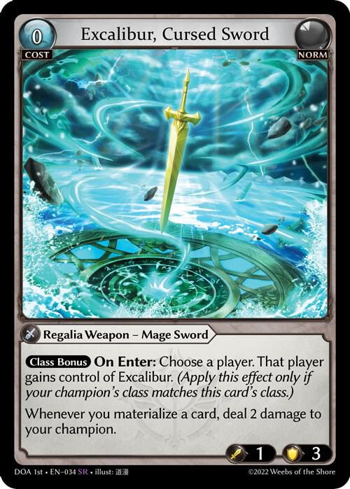 Excalibur, Cursed Sword - Dawn of Ashes 1st Edition - Grand