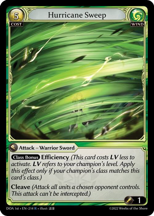 Hurricane Sweep - Dawn of Ashes 1st Edition - Grand Archive TCG -  TCGplayer.com