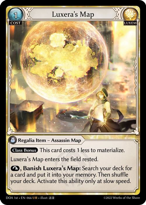 Luxera's Map - Dawn of Ashes 1st Edition - Grand Archive TCG ...