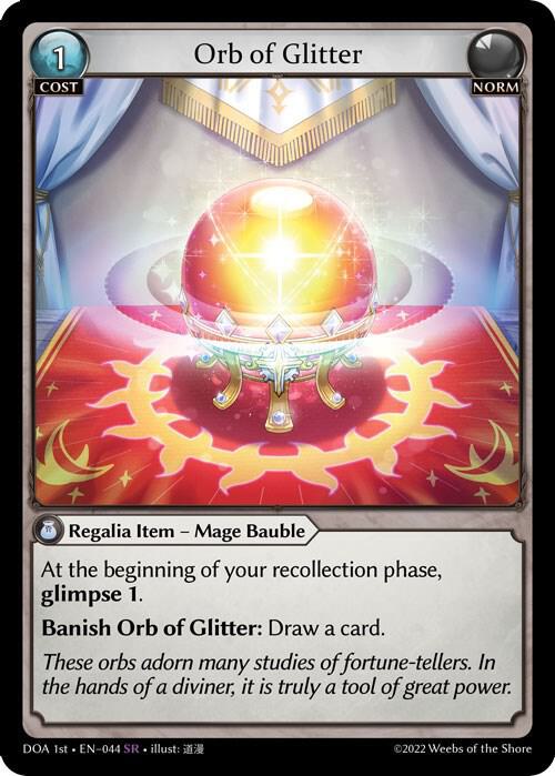 grand archive orb of glitter 限定　PR foil Orb of Glitter - Dawn of Ashes 1st Edition - Grand Archive