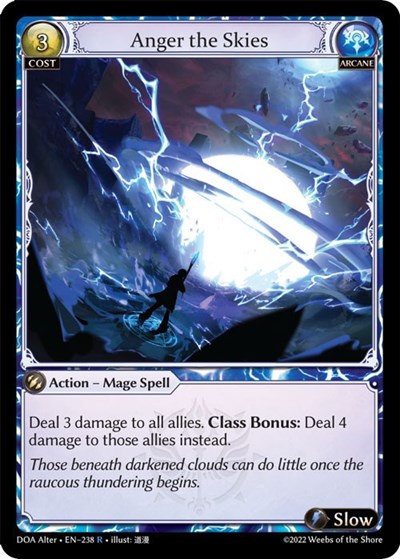 Anger the Skies card