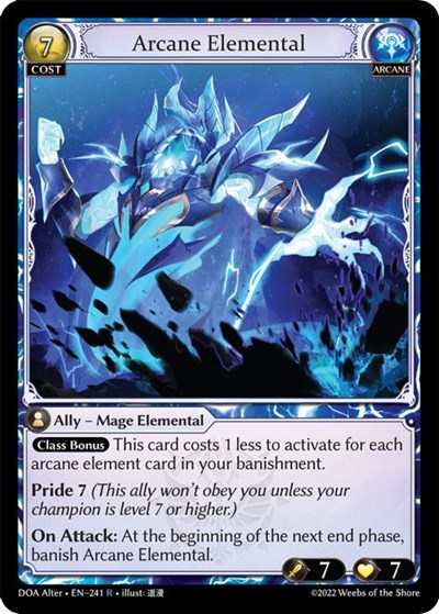 Arcane Elemental card
