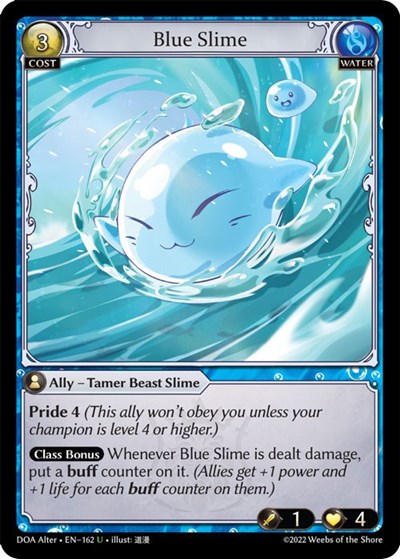 Blue Slime — Foil Dawn of Ashes Alter Edition Uncommon Grand Archive card — value and price