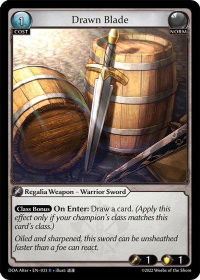Drawn Blade card