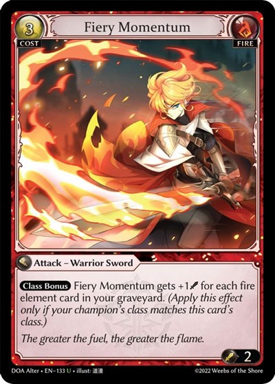 Fiery Momentum card