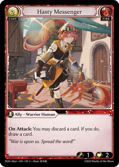 Hasty Messenger card