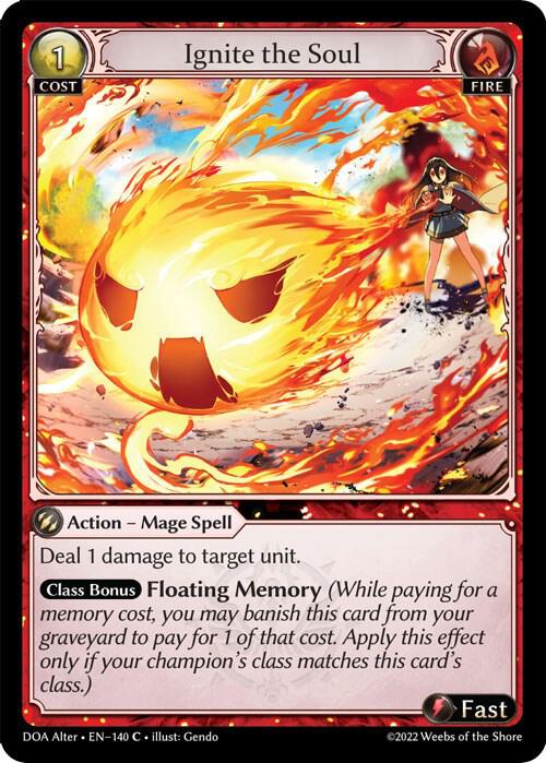 Ignite the Soul - Dawn of Ashes Alter Edition - Grand Archive TCG