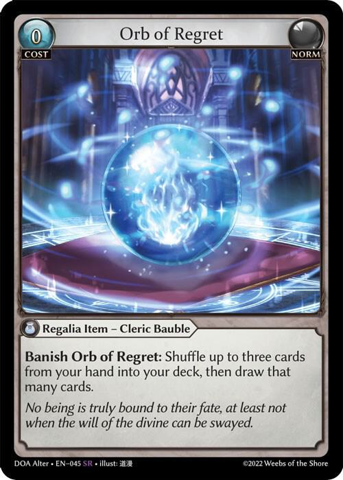 Orb of Regret - Dawn of Ashes Alter Edition - Grand Archive