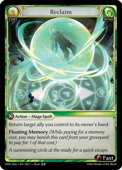 Reclaim card
