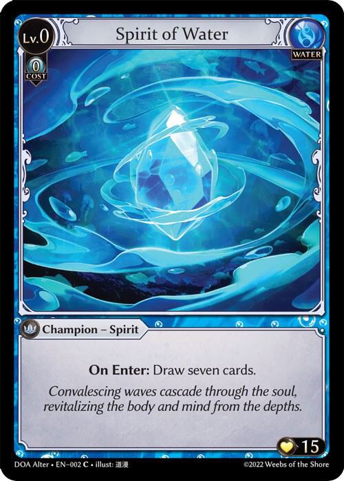 Spirit of Water - Dawn of Ashes Alter Edition - Grand Archive TCG