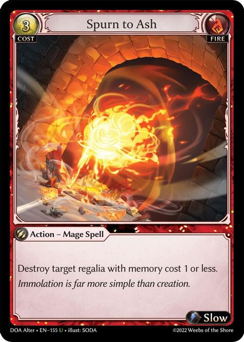 その他 Grand Archive TCG CPR Spurn to Ash P25 Spurn to Ash - Dawn of Ashes Alter Edition - Grand Archive