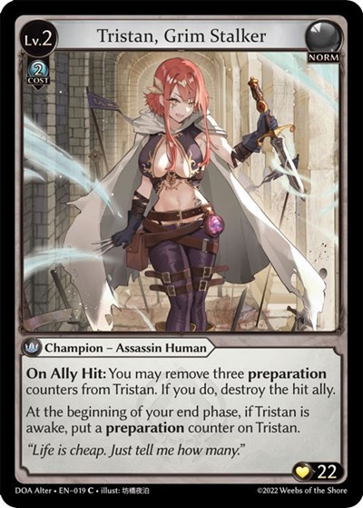 Tristan, Grim Stalker card