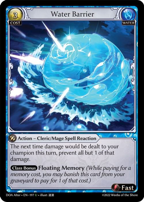 Water Barrier - Dawn of Ashes Alter Edition - Grand Archive TCG