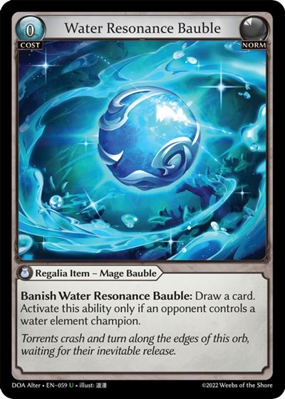 Water Resonance Bauble card