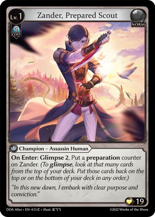 Zander, Prepared Scout - Dawn of Ashes Alter Edition - Grand