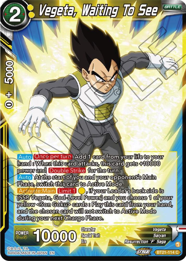 Vegeta, Waiting To See - Wild Resurgence - Dragon Ball Super