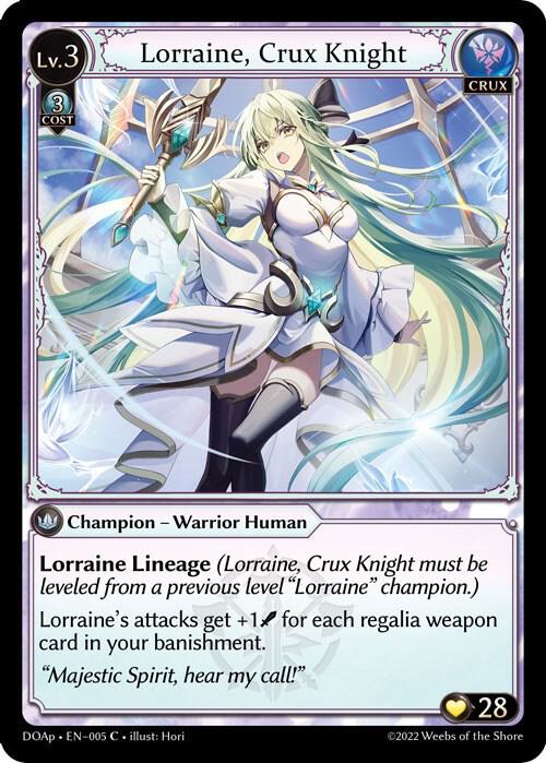 Lorraine, Crux Knight - Dawn of Ashes Prelude - Grand Archive TCG