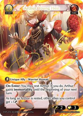 Arthur, Young Heir, one of the most valuable Grand Archive cards