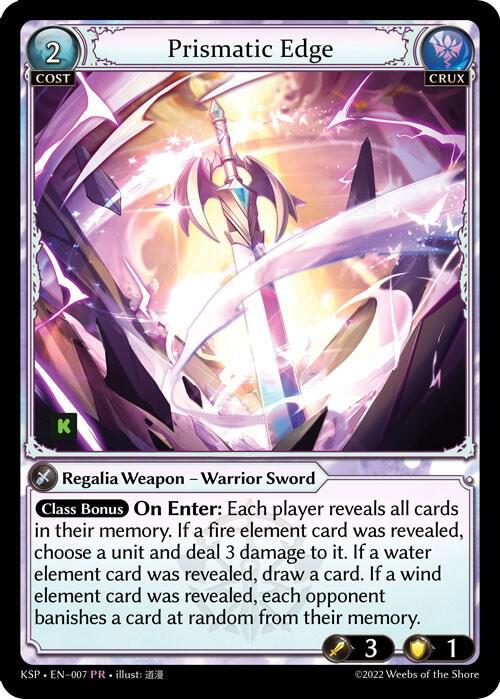 Prismatic Edge - Kickstarter Promotional Cards - Grand Archive TCG