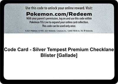 Code Card - Silver Tempest Premium Checklane Blister [Gallade]