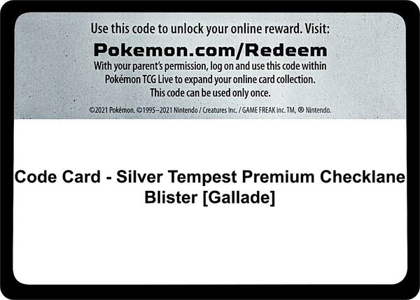 Code Card - Silver Tempest Premium Checklane Blister [Gallade]