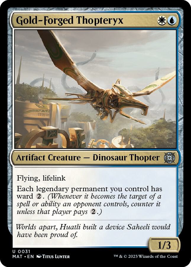 MTG 金　レアカード Gold-Forged Thopteryx - March of the Machine: The Aftermath