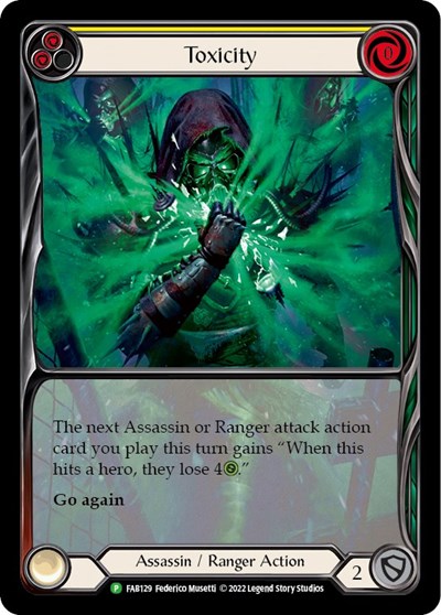 Toxicity (Yellow) - FAB129 Flesh and Blood: Promo Cards card price