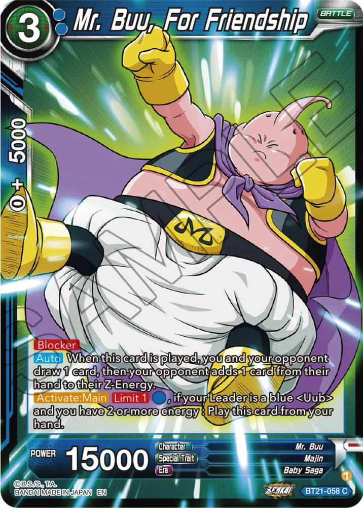 Mr. Buu, For Friendship - Wild Resurgence - Dragon Ball Super